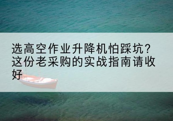 盐湖高空作业升降机厂家推荐-选高空作业升降机怕踩坑？这份老采购的实战指南请收好