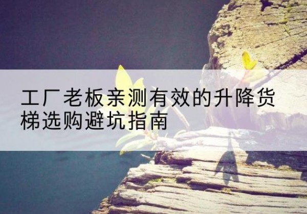 盐湖升降货梯怎么选-工厂老板亲测有效的升降货梯选购避坑指南